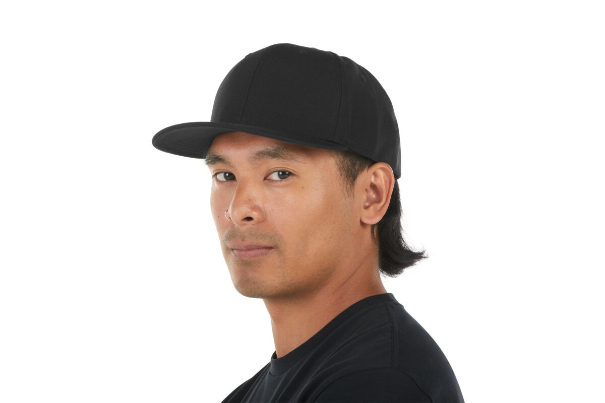 recycled-poly-classic-6-panel-hat-n2 WebPDP-HAT001002_Recycled_Poly_Classic_6Panel_Hat_Black_Studio_Harper_Studios_0723_Side_3__HAT001002OS.jpg