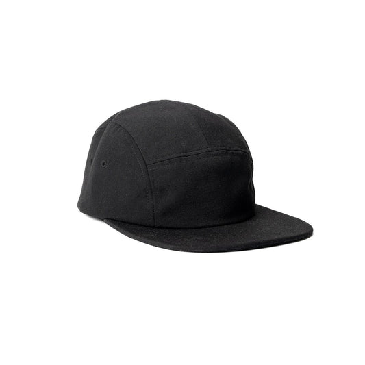recycled-poly-flat-brim-5-panel-hat-o8 Web_PDP-FlatBrim5PanelHat_Studio_Front_Black.jpg